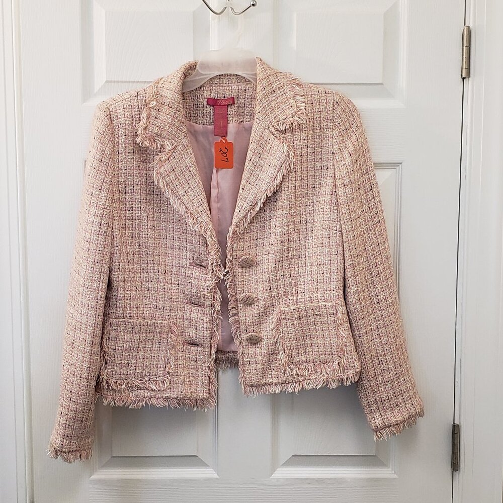 Thalia Sodi Pink Tweed Blazer